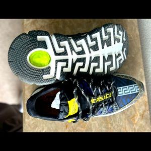 Navy and Black Versace shoes